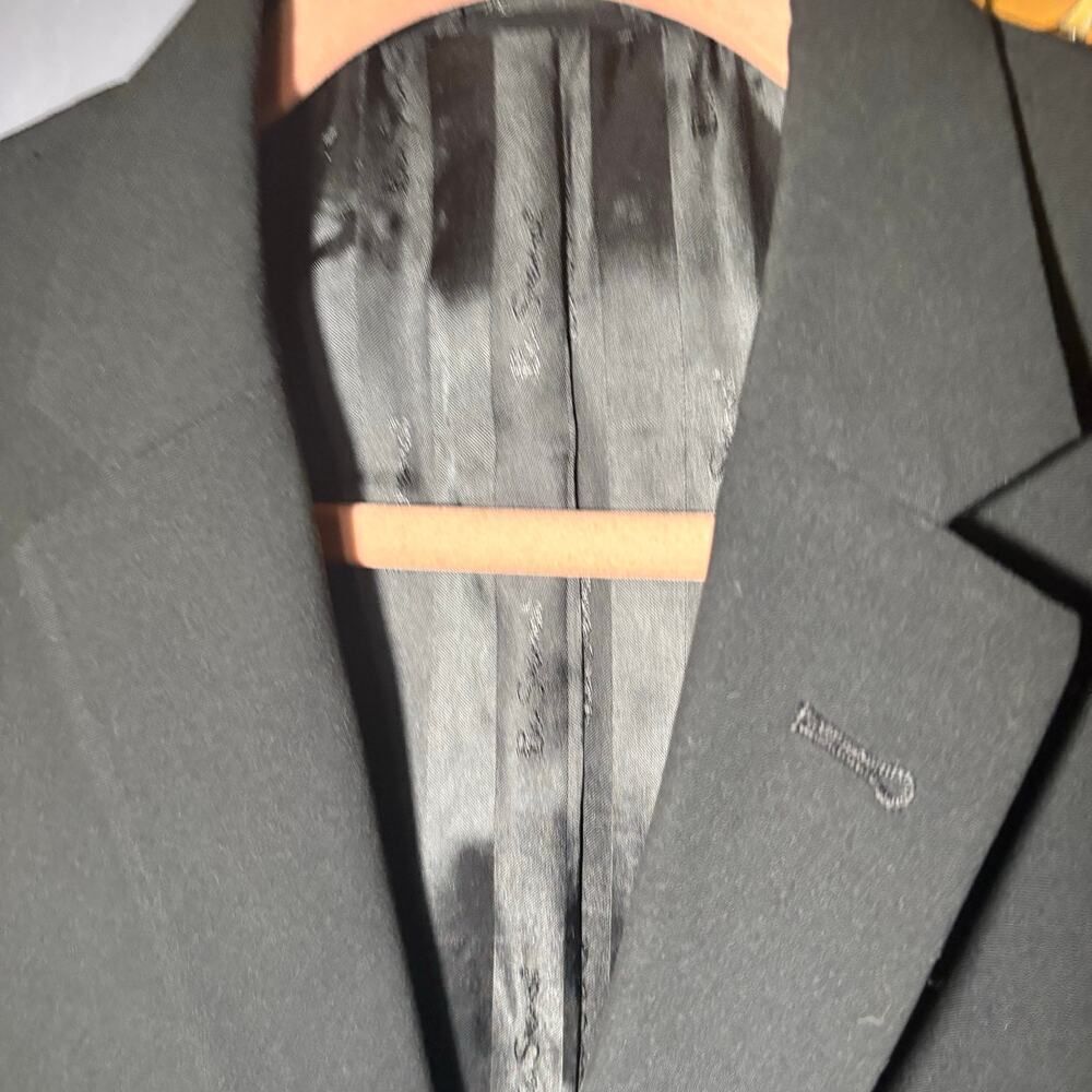 Ben Sherman Black Blazer Jacket R40 W33 Stretch Lined Mod Tailored - Picture 7 of 7